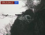 Gorges de Luz Hautes Pyrénées travaux avec hélicoptère