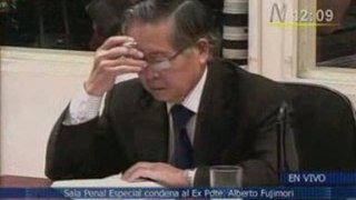 Ex presidente Alberto Fujimori es sentenciado (07-04-09)