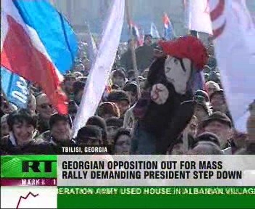 Georgian opposition stages mass rally