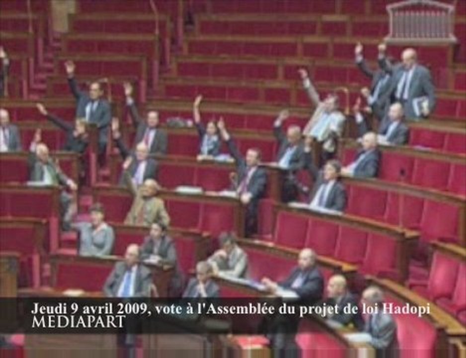Rejet de l'Hadopi à l'Assemblée le 9 avril 2009