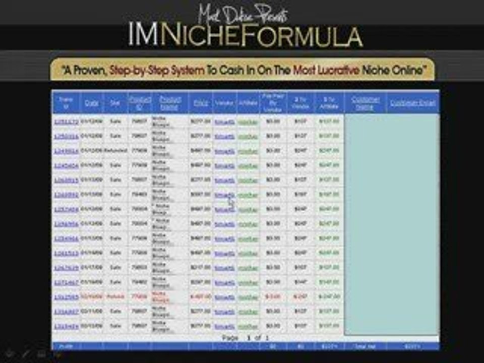 IM Niche Formula Testimonial