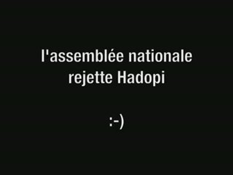 Hadopi rejetée