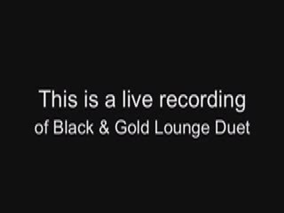 Black & Gold Lounge setup - Performing 'At Last' Live