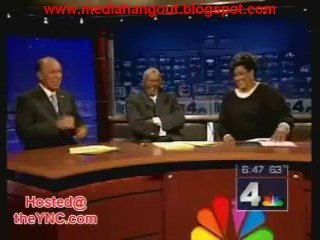 News reader cannot stop laughing at model........