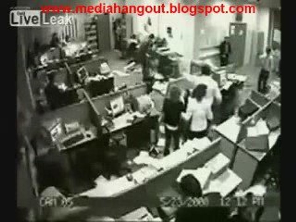 Office Rage!! Viral video or real live lunatic