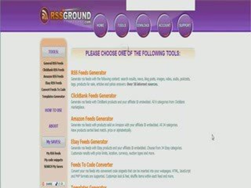 SEO Clickbank RSS Ebay RSS Amazon RSS Feeds Generator