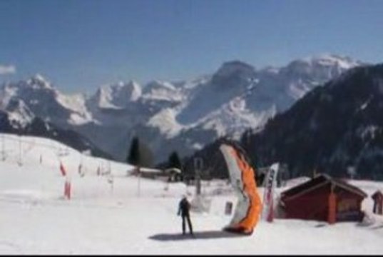 Speed riding Antoine - Premiers vols - Samoens 2009