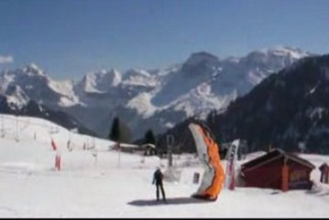 Speed riding Antoine - Premiers vols - Samoens 2009