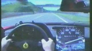 Ferrari F40 sur autoroute 320KMH