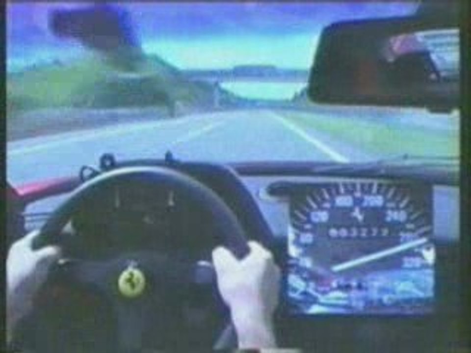 Ferrari F40 sur autoroute 320KMH