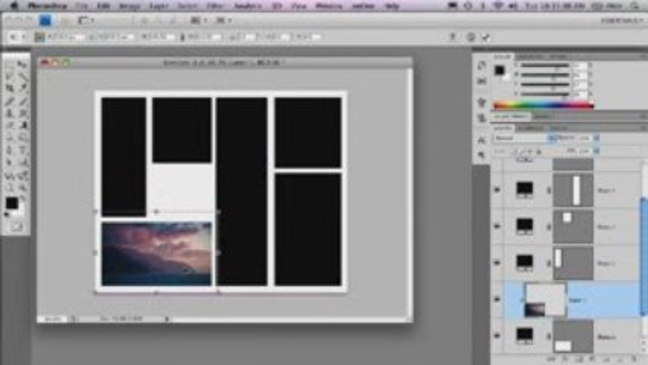 Making templates for photos in photoshop