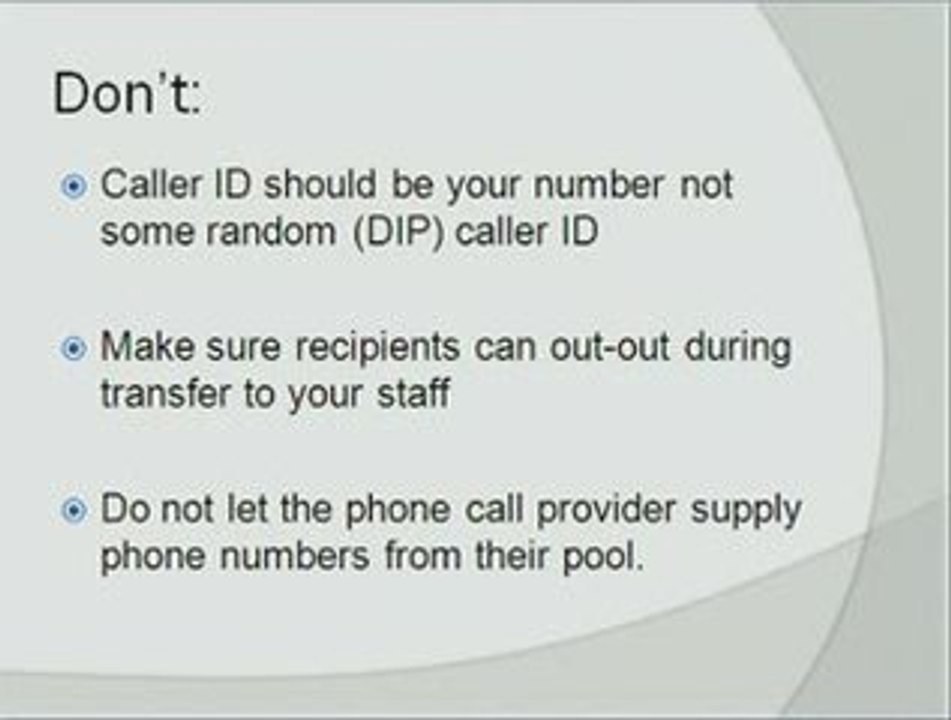 Do's and Don'ts for telemarketing your services and  product