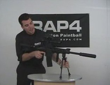 RAP4 T68 Sniper Paintball Gun Demo and Test taking out ta...