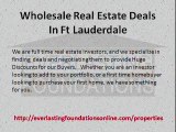 Wholesale Real Estate Deals In Ft Lauderdale