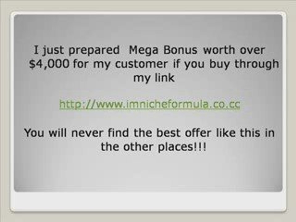 Im niche formula bonus