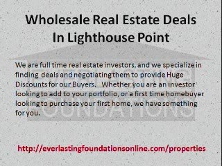 Wholesale Real Estate Deals In Lighthouse Point