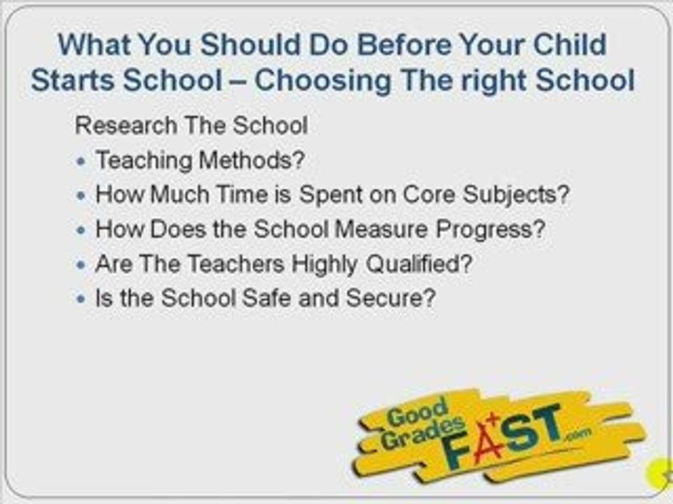 Choosing The Right School For Your Child