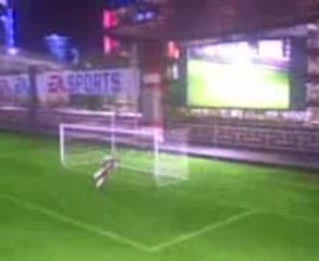 Coup franc banana curl avec Beckham Fifa 09