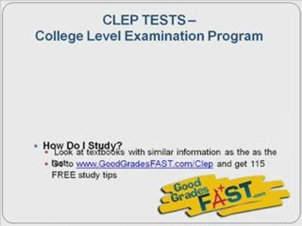 CLEP Tests College Level Examination Program
