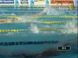 Natación Masc Ball es oro en 100 m espaldas