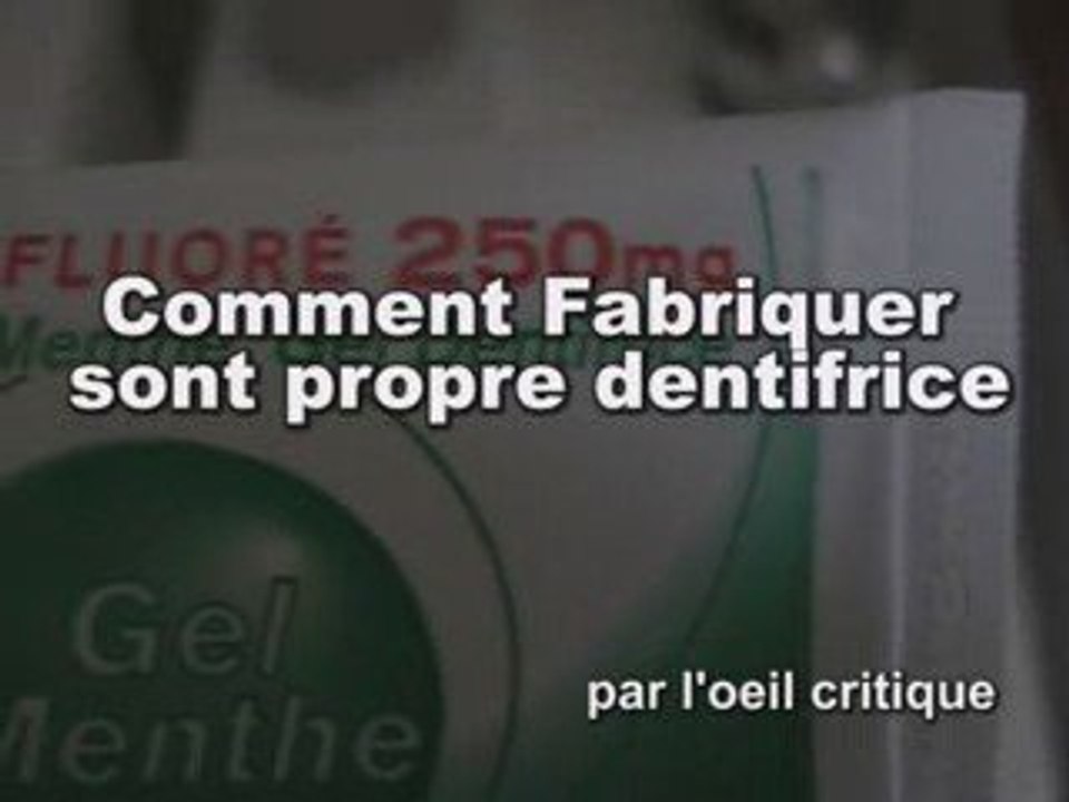 comment fabriquer soi même son dentifrice