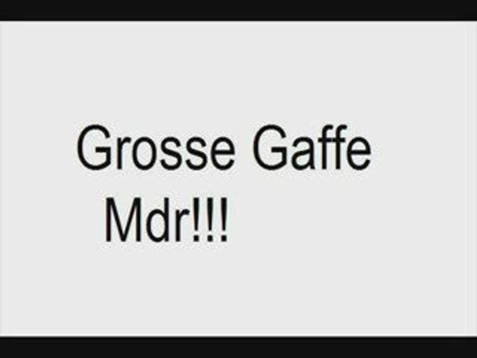 Gaffe Radio - Ze boulette !!!