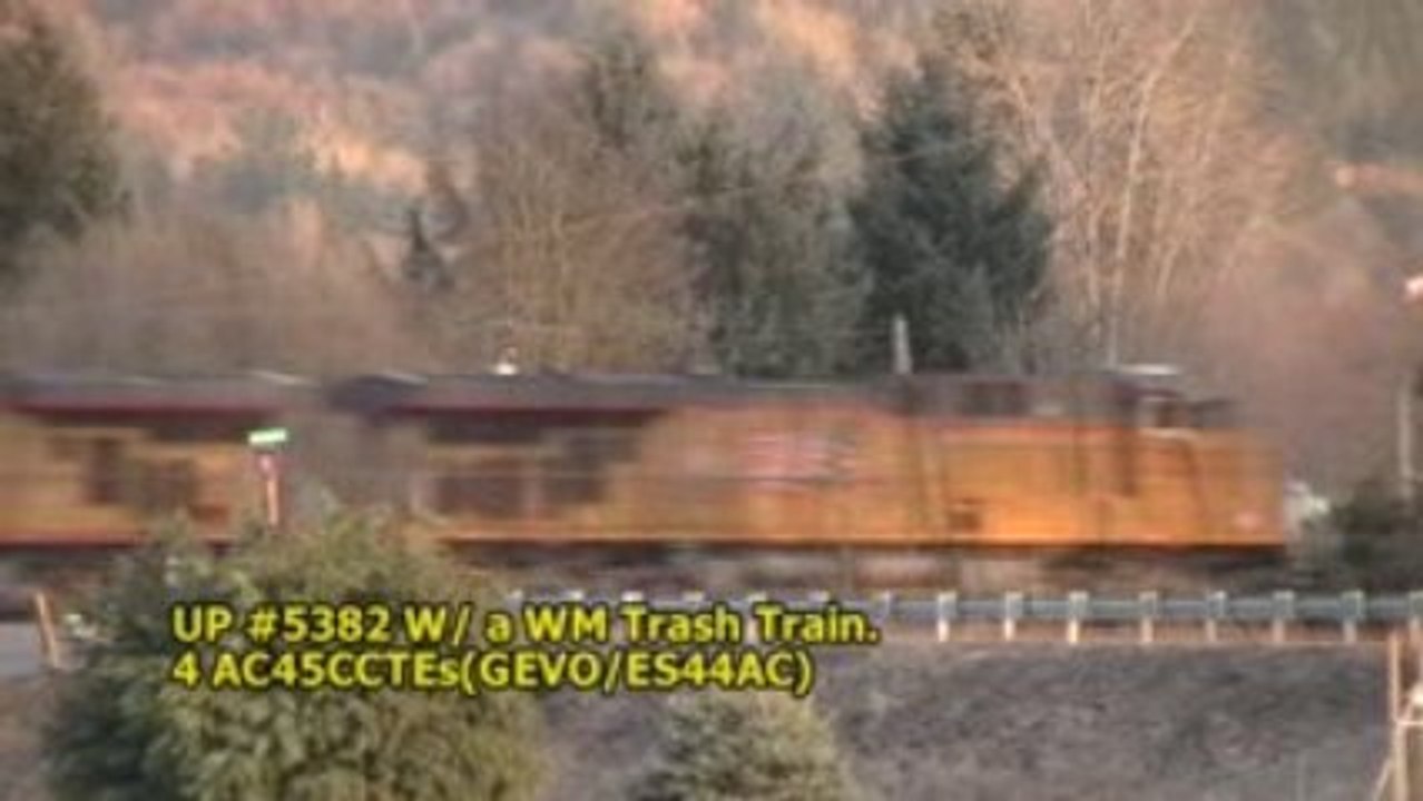 UP #5382 W/ a WM Trash Train