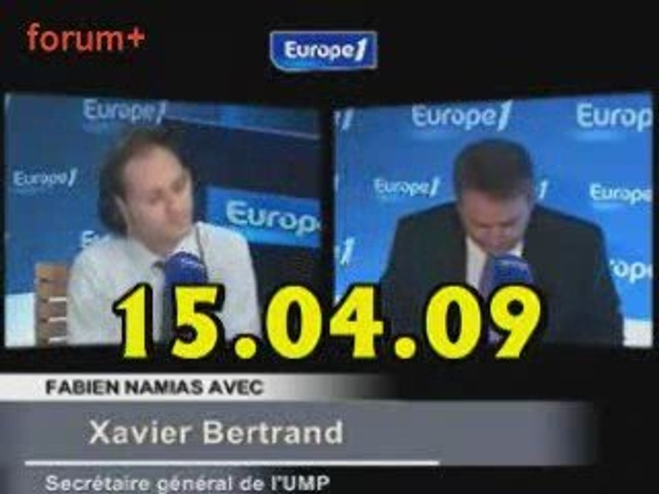 ITW de Xavier Bertrand (15.04.09)