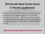 Wholesale Real Estate Deals In North Lauderdale