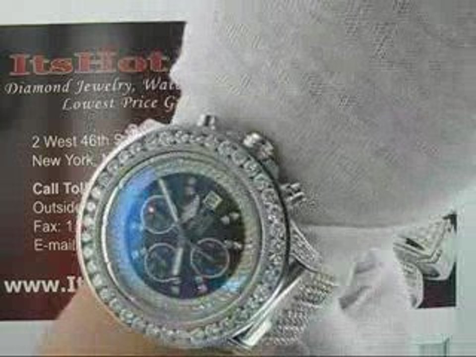 Iced Out 32 Carat Diamond Breitling Super Avenger