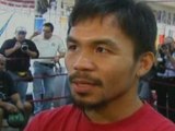 Boxer Manny Pacquiao prepares for fight with Ricky Hatton
