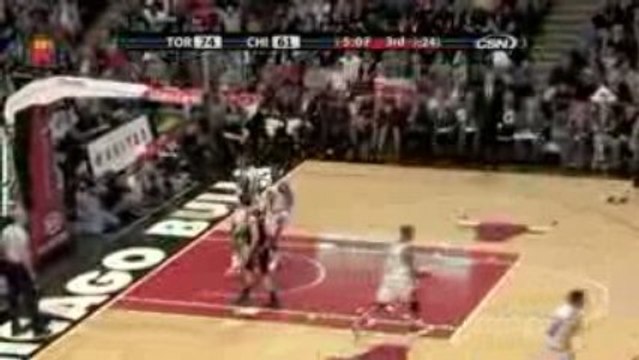 NBA Tyrus Thomas initiates the steal and finishes with the m