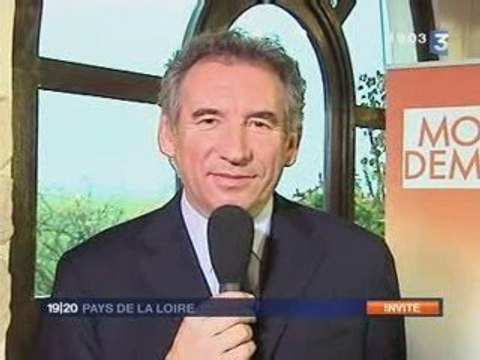 F. Bayrou FR3-Nantes, Conv. pêche agriculture Bouin 15-04-09