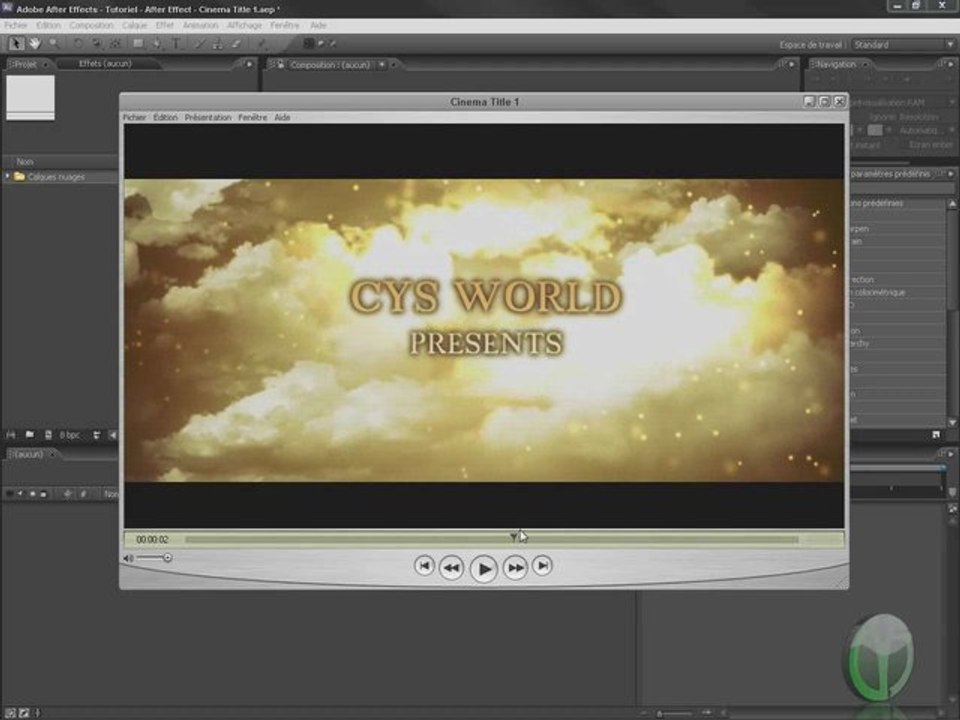 Tutoriel - After Effects - Cinema Title 1