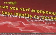 Surf the Net Anonymously with Anonymous Proxies