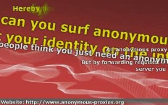 Surf the Net Anonymously with Anonymous Proxies