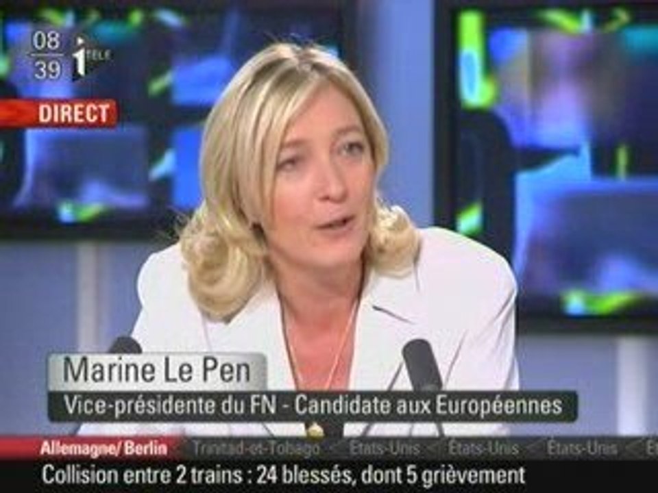 Marine Le Pen sur i>Télé 17/4/2009