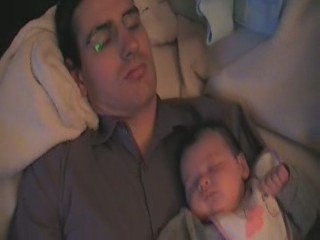 Lucie et papa en pleine action...