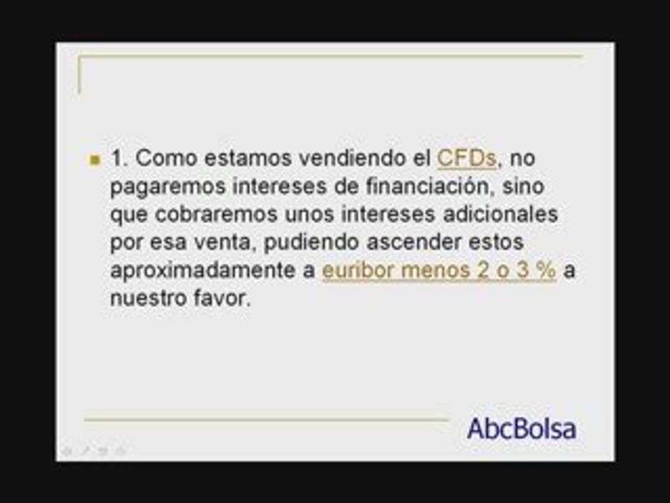 LOS CFDS Y MERCADOS EN FASE BAJISTA