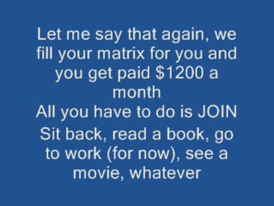 [Regenesis 2x2] Matrix is Passive Income from Home