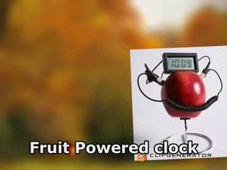 Fruit powered clock