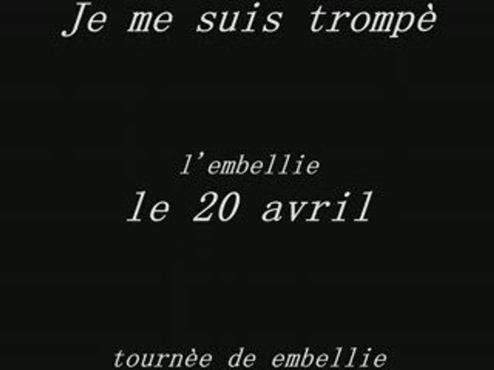 CALOGERO L'EMBELLIE je me suis trompè