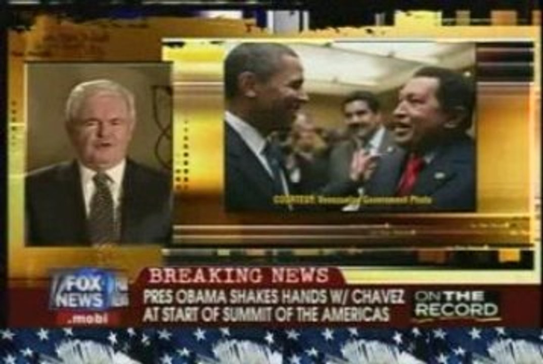 President Obama meets Hugo Chavez in FOX news