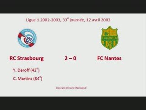 RCS - Nantes (2-0), avril 2003