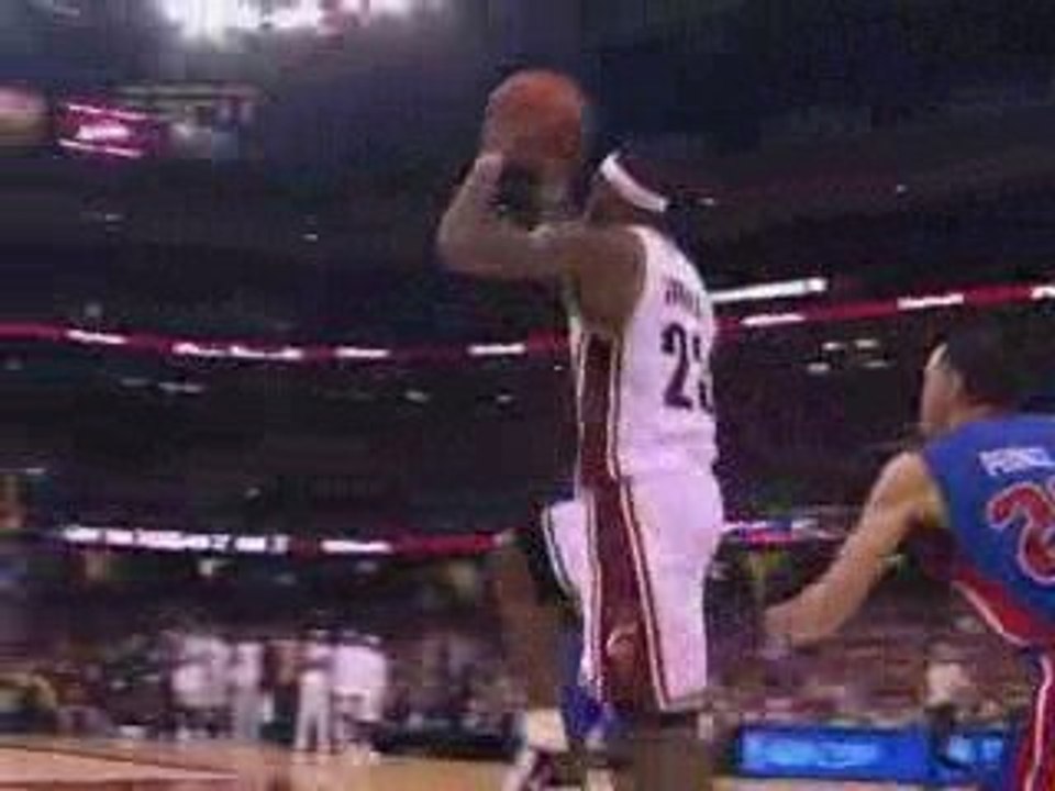 LeBron  James  Nails a Deep Three at the Buzzer