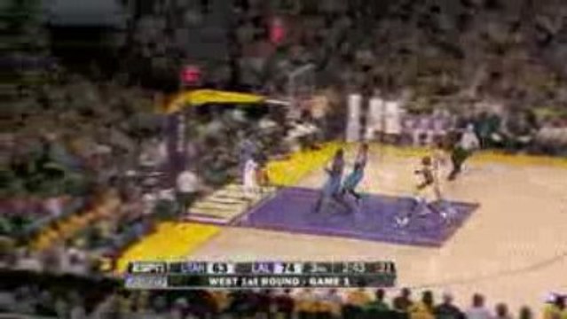 NBA Trevor Ariza grab the errant pass and race the other way