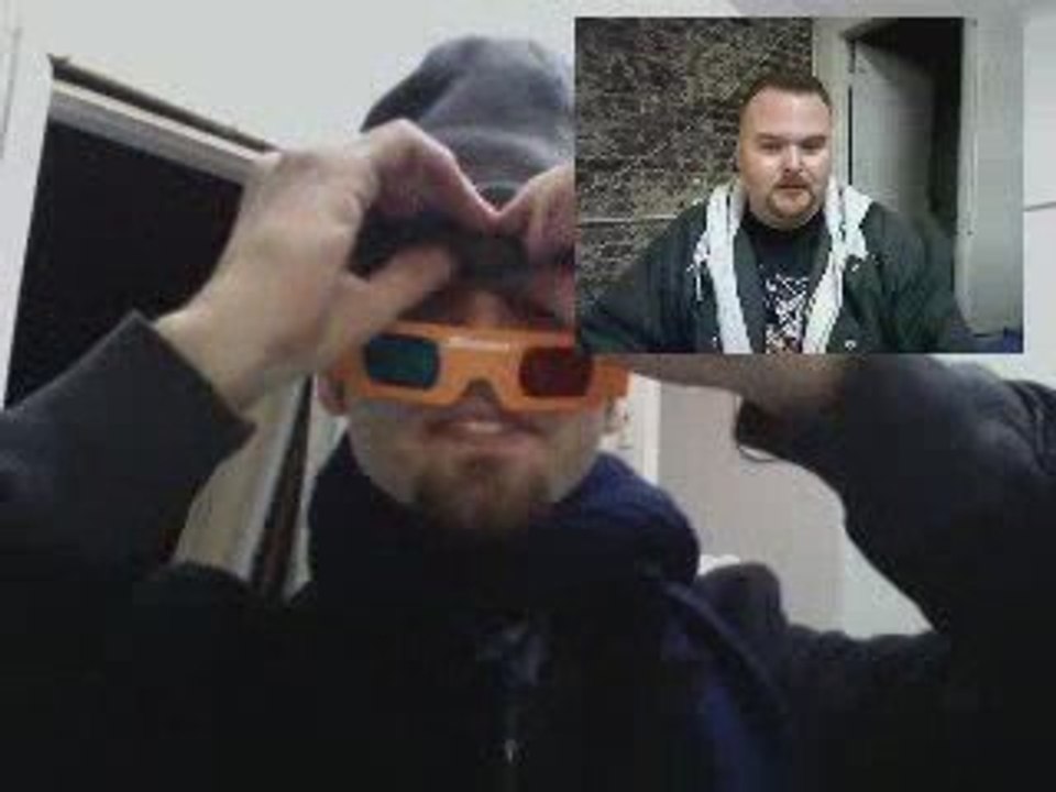 Crazy Man with 3D Glasses