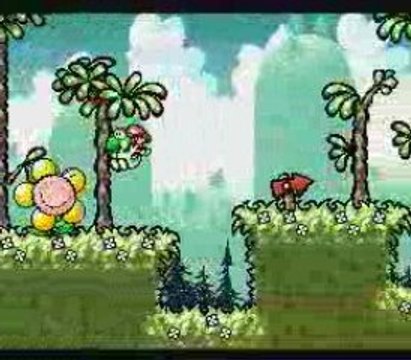 Lets play Super Mario World 2 Yoshis Island pt 10 level 2-1
