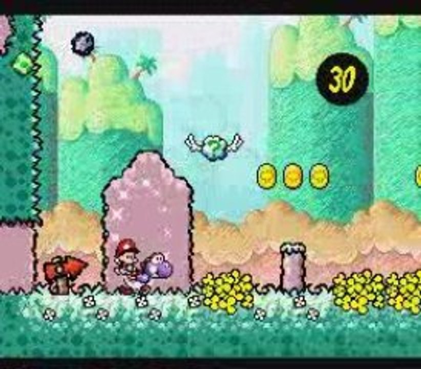 Lets play Super Mario World 2 Yoshis Island pt 14 level 2-5
