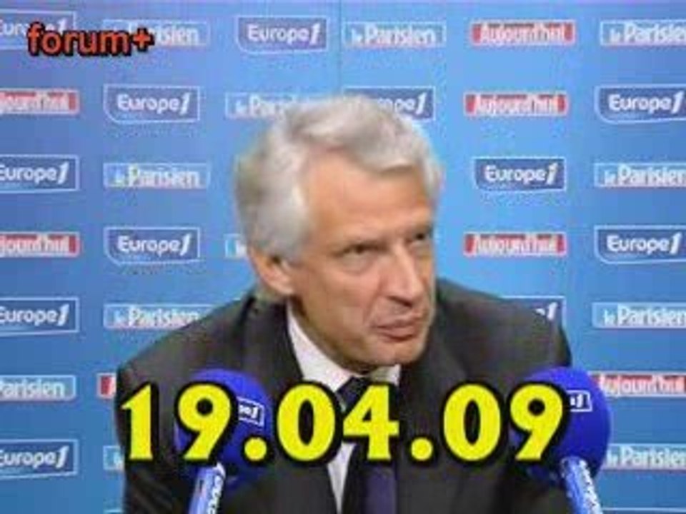 Villepin : "il y a un risque révolutionnaire en France"